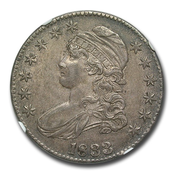 1833 Capped Bust Half Dollar AU-55 NGC (O-104) 1833 Capped Bust Half Dollar AU-55 NGC (O-104)