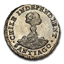 1833 Chile Silver 1/2 Real MS-66 NGC