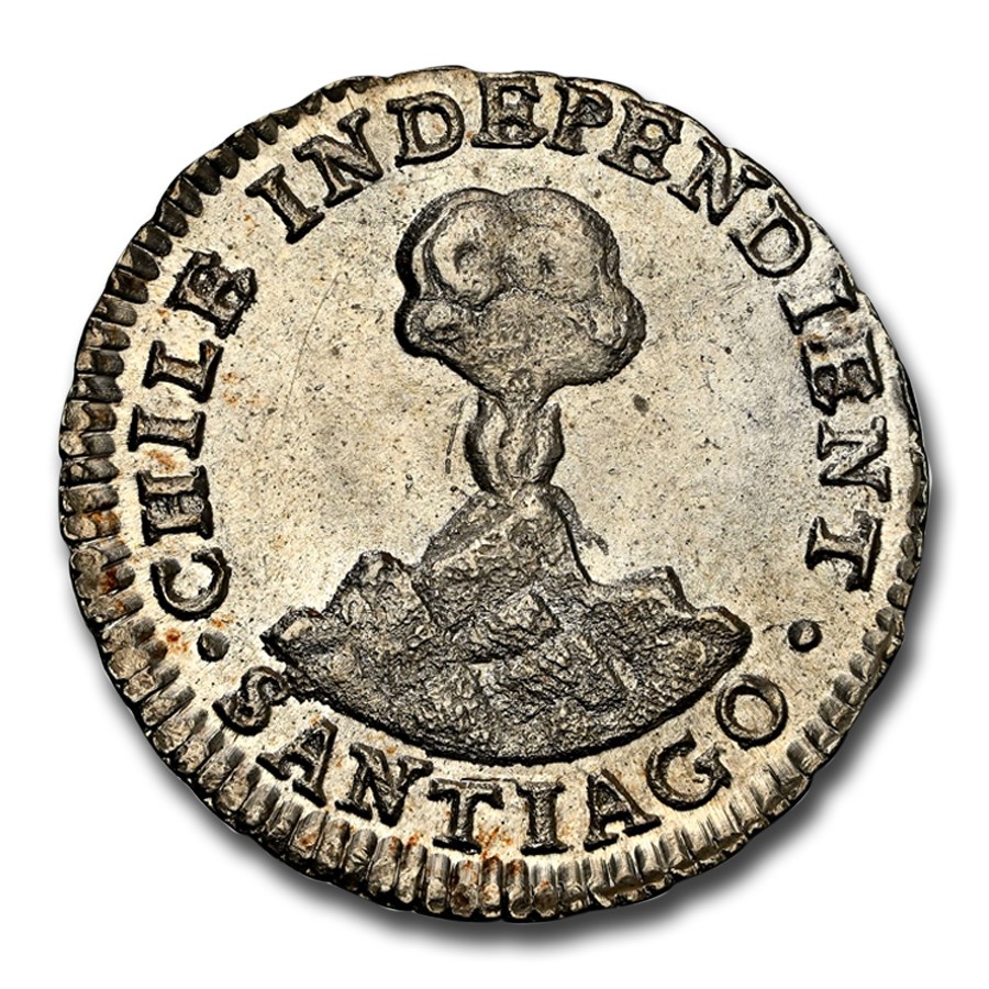 1833 Chile Silver 1/2 Real MS-66 NGC