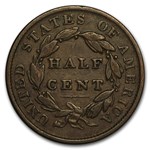 1833 Half Cent Fine