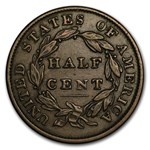 1833 Half Cent XF