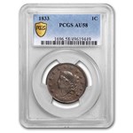 1833 Large Cent AU-58 PCGS