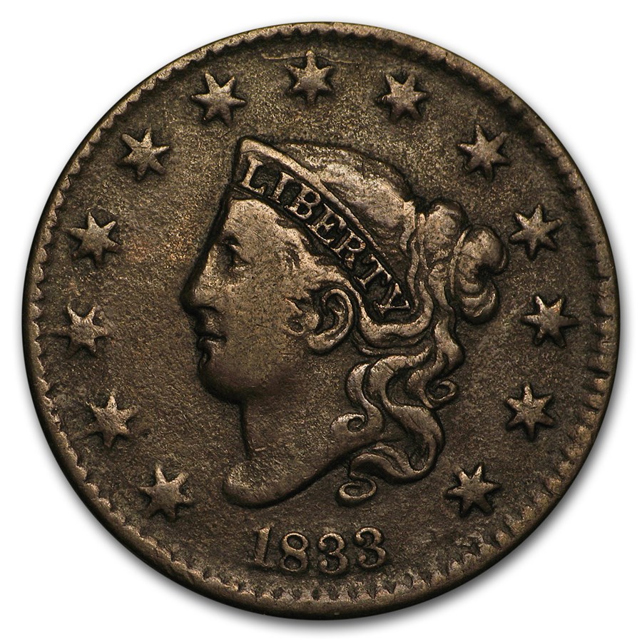 1833 Large Cent Fine
