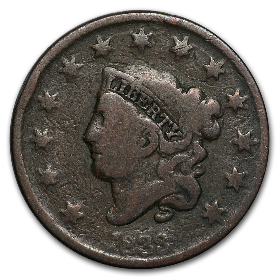 1833 Large Cent VG