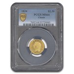 1834 $2.50 Classic Head Eagle MS-64 PCGS