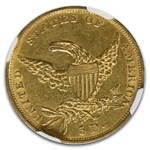 1834 $5 Gold Classic Head Half Eagle AU-53 NGC (Plain 4)