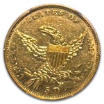 1834 $5 Gold Classic Head Half Eagle Plain 4 AU-53 PCGS