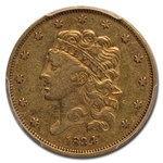 1834 $5 Gold Classic Head Half Eagle Plain 4 XF-40 PCGS