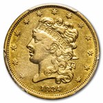 1834 $5 Gold Classic Head Half Eagle Plain 4 XF-40 PCGS