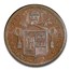1834-B Italy Papal States 1/2 Baiocco MS-65+ PCGS (Brown)