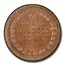1834-B Italy Papal States 1/2 Baiocco MS-65+ PCGS (Brown)