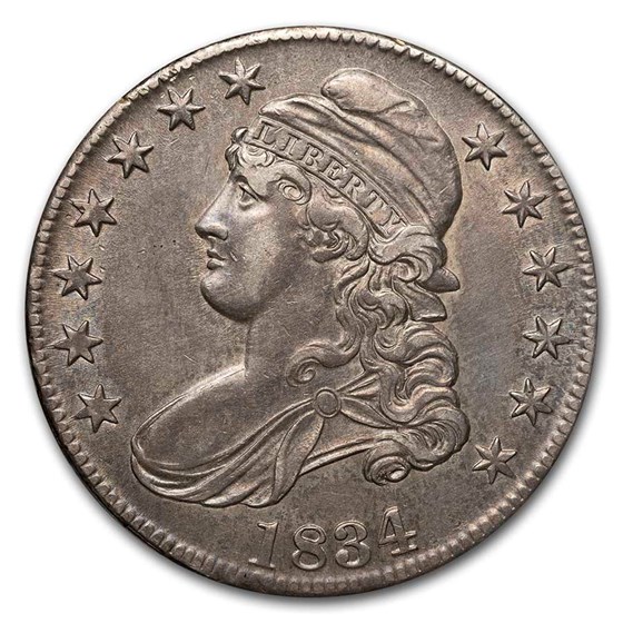 1834 Bust Half Dollar AU (Lg Date, Sm Letters) 1834 Bust Half Dollar AU (Lg Date, Sm Letters)