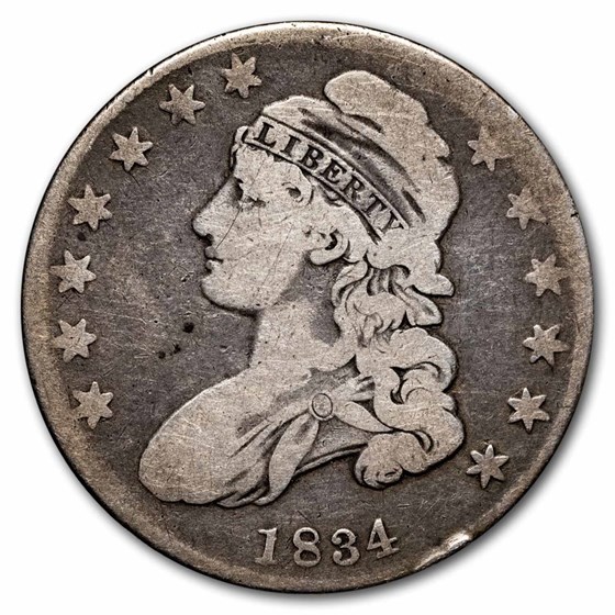1834 Bust Half Dollar Fine (Lg Date, Lg Letters) 1834 Bust Half Dollar Fine (Lg Date, Lg Letters)