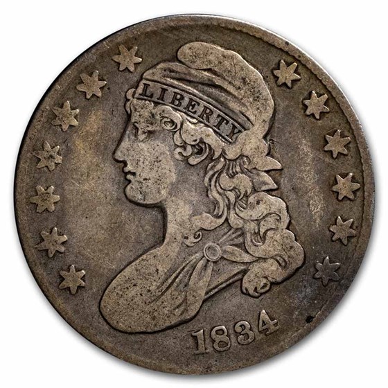 1834 Bust Half Dollar Fine (Lg Date, Sm Letters) 1834 Bust Half Dollar Fine (Lg Date, Sm Letters)