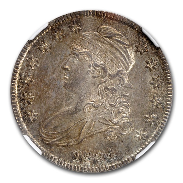1834 Number 1834 (None) Phil Capped Bust Half Dollar Small Date, Small Letters ...