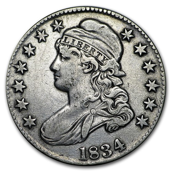 1834 Bust Half Dollar VF (Lg Date, Lg Letters) 1834 Bust Half Dollar VF (Lg Date, Lg Letters)