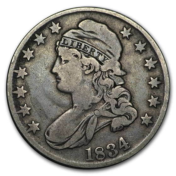 1834 Bust Half Dollar VG (Lg Date, Lg Letters) 1834 Bust Half Dollar VG (Lg Date, Lg Letters)