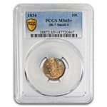 1834 Capped Bust Dime MS-65+ PCGS (JR-7 Small 4)