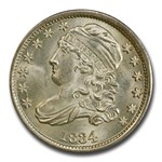 1834 Capped Bust Dime MS-65+ PCGS (Large 4)