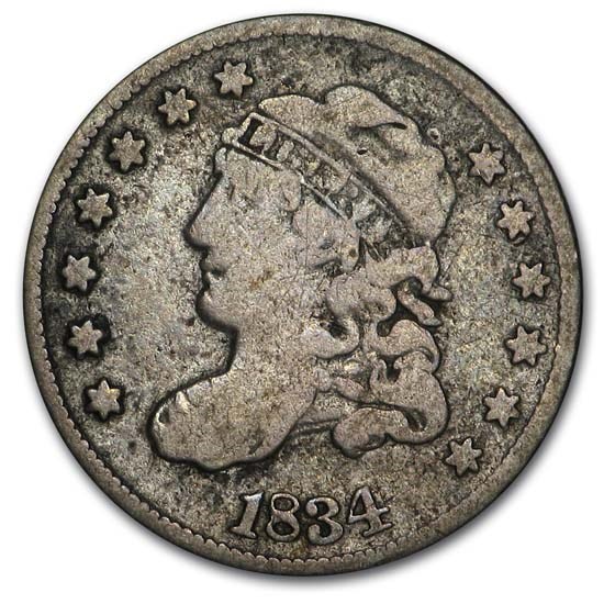 1834 Capped Bust Half Dime Fine 1834 Capped Bust Half Dime Fine