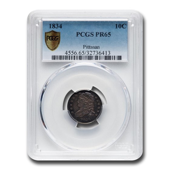 1834 Capped Bust Half Dime PR-65 PCGS