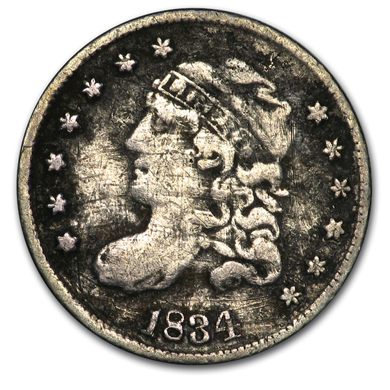 1834 Capped Bust Half Dime VF (Details) 1834 Capped Bust Half Dime VF (Details)