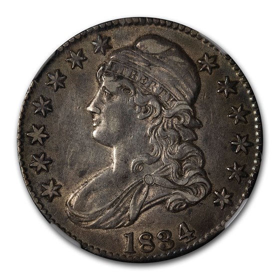 1834 Capped Bust Half Dollar AU-55 NGC 1834 Capped Bust Half Dollar AU-55 NGC