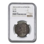 1834 Capped Bust Half Dollar MS-65 NGC (O-103 Lg Date, Lg Letter)