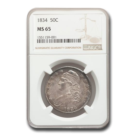 1834 Capped Bust Half Dollar MS-65 NGC 1834 Capped Bust Half Dollar MS-65 NGC