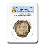1834 Capped Bust Half Dollar MS-66 PCGS (Sm. Date, Sm. Letters)