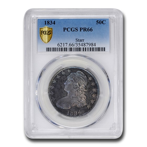 1834 Capped Bust Half Dollar PR-66 PCGS 1834 Capped Bust Half Dollar PR-66 PCGS