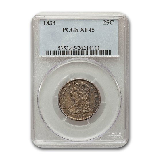 1834 Capped Bust Quarter XF-45 PCGS 1834 Capped Bust Quarter XF-45 PCGS