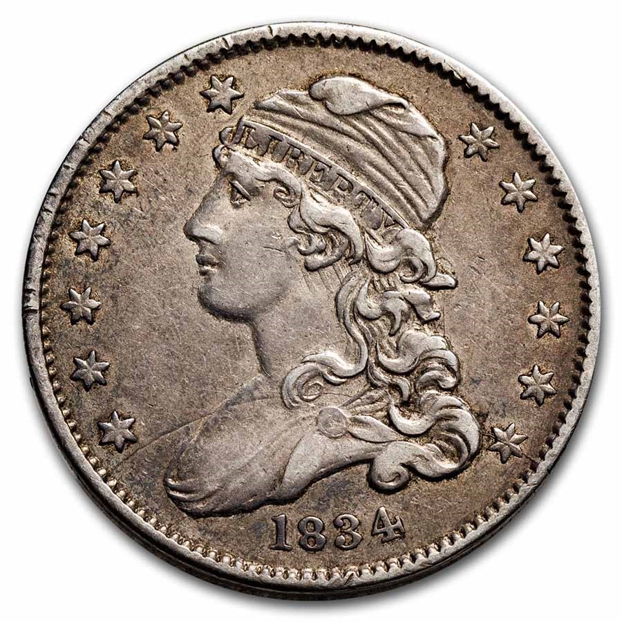 1834 Capped Bust Quarter XF