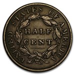 1834 Half Cent VF