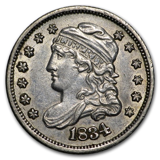 1834 Half Dime AU 1834 Half Dime AU