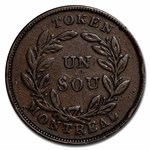 1835-1838 Lower Canada Half Penny Bank Token Avg Circ