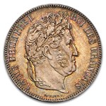 1835-A France Silver 5 Francs Louis Philippe MS-66 NGC