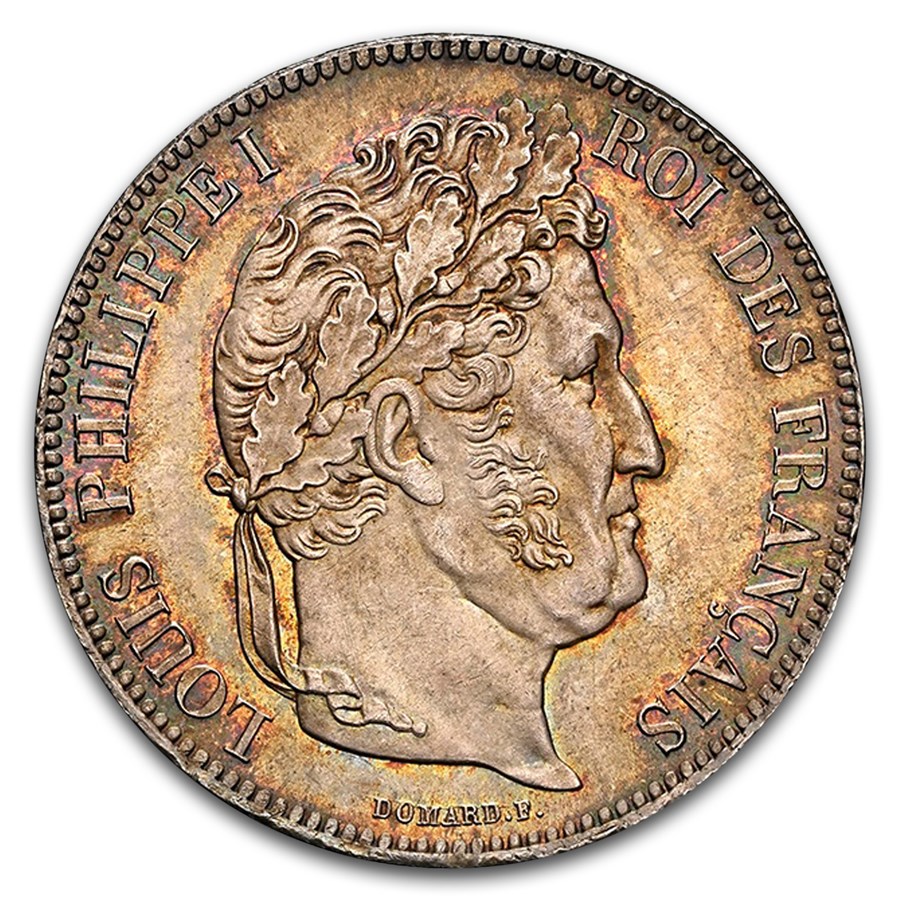 1835-A France Silver 5 Francs Louis Philippe MS-66 NGC