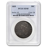 1835 Bust Half Dollar XF-45 PCGS