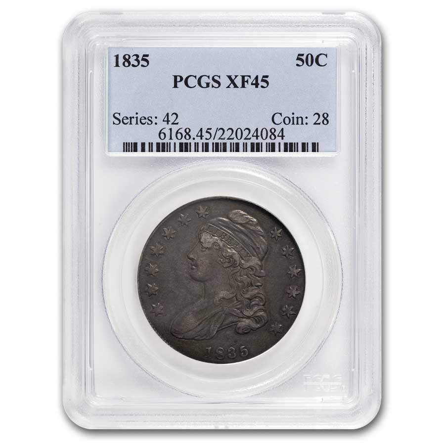 1835 Bust Half Dollar XF-45 PCGS