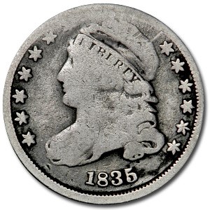 1835 Capped Bust Dime AG 1835 Capped Bust Dime AG