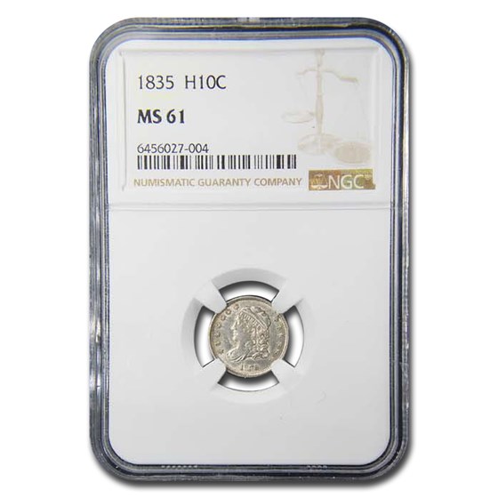 1835 Capped Bust Dime MS-61 NGC