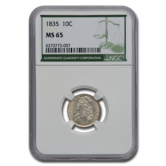 1835 Capped Bust Dime MS-65 NGC (Green Label)