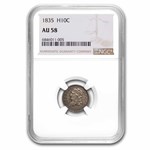 1835 Capped Bust Half Dime AU-58 NGC