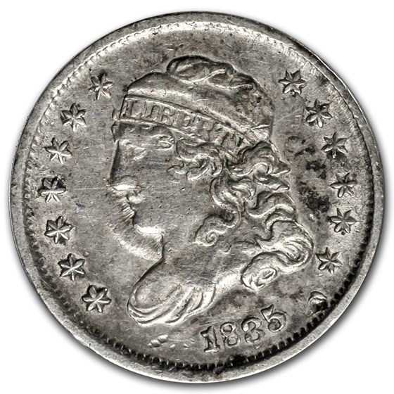1835 Capped Bust Half Dime Large Date/Large 5¢ XF (Details)