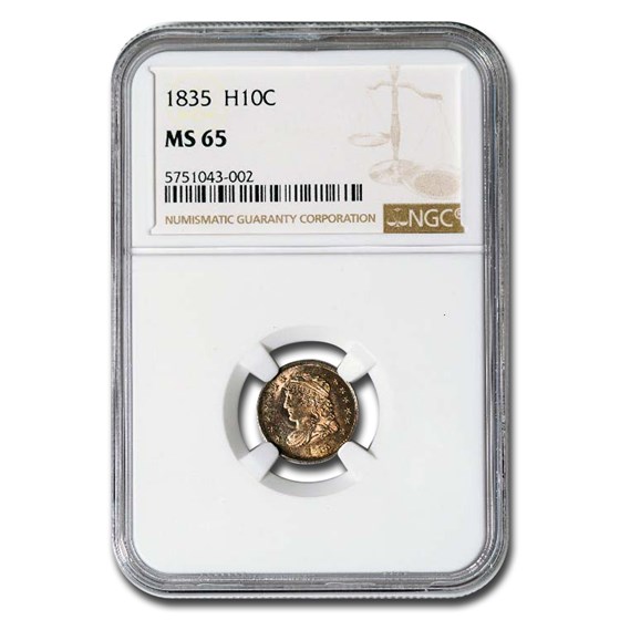 1835 Capped Bust Half Dime MS-65 NGC