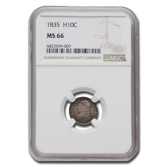 1835 Capped Bust Half Dime MS-66 NGC