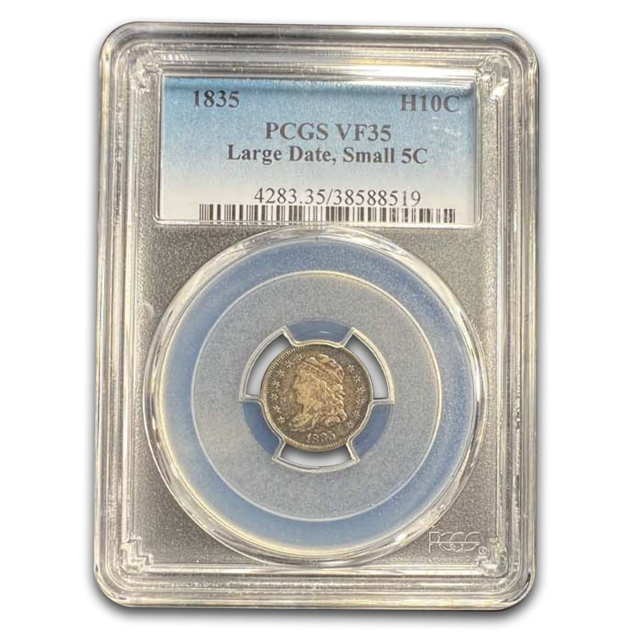 1835 Capped Bust Half Dime VF-35 PCGS (Large Date, Small 5C)