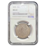 1835 Capped Bust Half Dollar MS-64 NGC