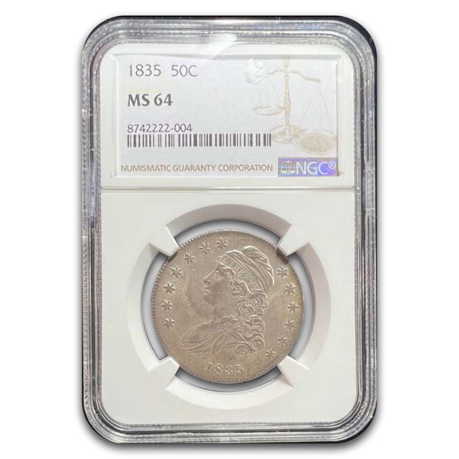 1835 Capped Bust Half Dollar MS-64 NGC